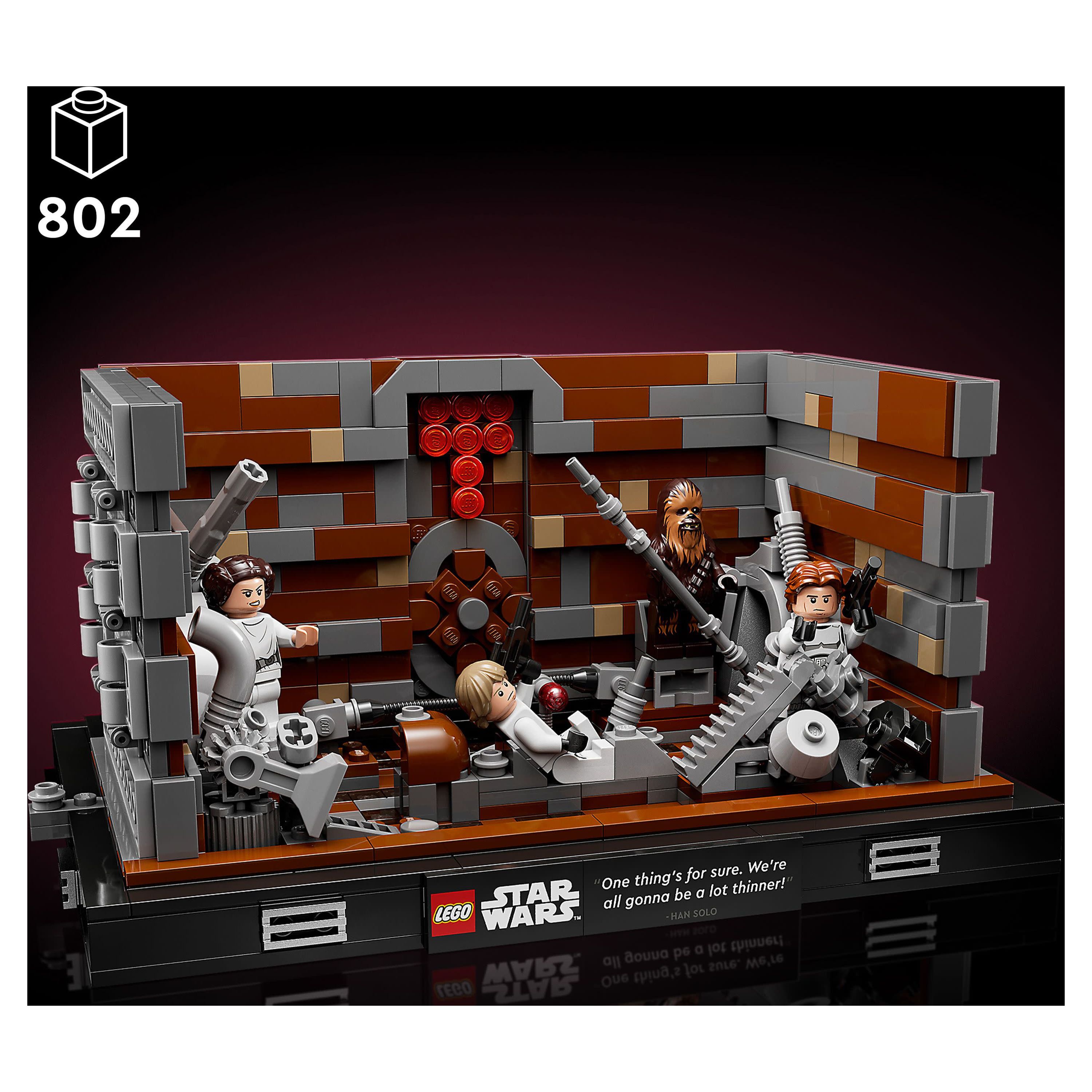 LEGO Star Wars Death Star Trash Compactor Diorama Series 75339 Adult Building Set with 6 Star Wars Figures including Princess Leia, Chewbacca & R2-D2, Gift for Star Wars Fans - image 4 of 8