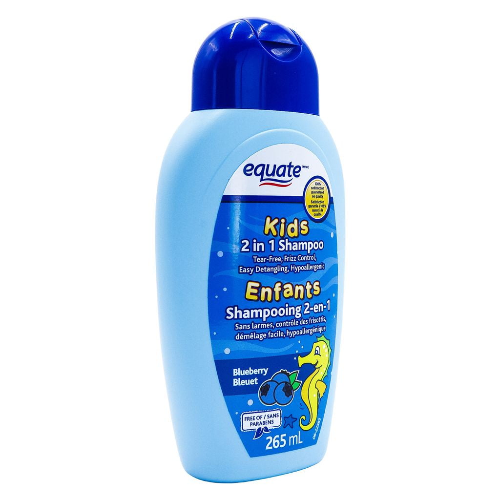 Equate Kids 2 in 1 Blueberry Shampoo & Conditioner, 265 ml, 265ML