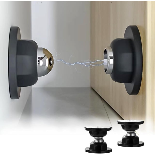 2 Piezas Tope de Puerta Magnético, Imanes para Puertas Aleación de Zinc Tope para Puerta con Almohadillas Autoadhesivas 3M y Tornillo de Montaje, para Familia y Oficina