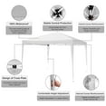 thumbnail image 5 of COBIZI 10x10 Ez Pop Up Canopy Tent,Commercial Instant Gazebo Tents for Parties,Waterproof Adjustable Outdoor Patio Backyard Canopy Party Tent,White, 5 of 8