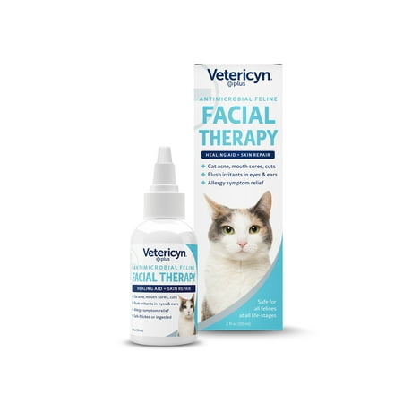 UPC: 0818582010924 | Vetericyn Plus Feline Facial Therapy for Cat Acne  Mouth Abscesses  Ear & Eye Care  and More. 2 Fluid Ounce