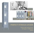 thumbnail image 7 of SOLAURA Metal Storage Lockers with 3 Doors Large Steel Cabinet for Gym, Garage, Office - Gray, 7 of 7