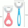 thumbnail image 4 of 2pcs All Rounded Children U Shape Toothbrush,360° clean mouth,pink, 4 of 4