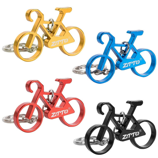 4 piezas Mini bicicleta llaveros aleación de aluminio llavero de bicicleta llavero anillo ZTTO Llavero