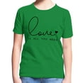 thumbnail image 4 of Adeawade Valentine'S Day T Shirts For Girls Boys Girls Short Sleeve Letter Prints T Shirt Tops Crewneck Tee Casual Spring Clothes 6-7 Years Green, 4 of 4
