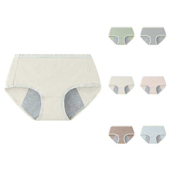 Period Underwear for Women Leak Proof Breathable Cotton Menstrual Panties Briefs