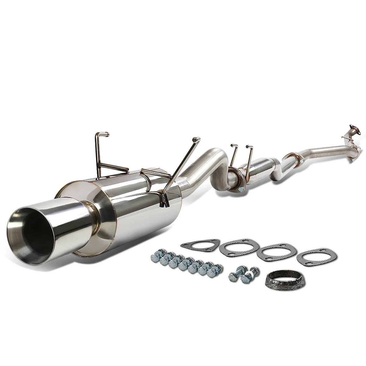 Yonaka 01-05 Honda Civic Catback Exhaust Stainless Steel System 2DR 4DR 1.7L