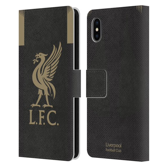 Head Case Designs Officially Licensed Liverpool Football Club 2019/20 Kit Home Goalkeeper Leather Book Wallet Case Cover Compatible with Apple iPhone XS Max