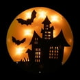 thumbnail image 3 of Northlight Lighted Haunted House Halloween Window Silhouette - 13.75" - Clear Lights, 3 of 4