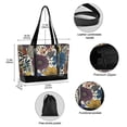 thumbnail image 2 of FORMRS Canvas Laptop Tote Bag for Women with 15.6" Computer Compartments Shoulder Handbag, Blue Flowers, 2 of 7