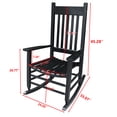 thumbnail image 7 of JERFIT Solid Wood Rocking Chair for Porch - All-Weather Black Hardwood Rocker with Wide Seat & Armrests for Patio, Deck, Garden, 7 of 7