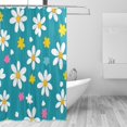 thumbnail image 2 of Yayeee Shower Curtain with Hooks 72"x72" Waterproof Fabric Bathroom Hanging Decor, Small Daisy, 2 of 5