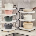 thumbnail image 5 of Adjustable 2-4 Tiers Pot Storage Rack Pan Organizer Holder For Kitchen Cabinet, 5 of 8