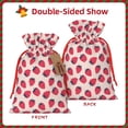 thumbnail image 2 of Pofeuu Strawberry Print Burlap Bags with Drawstrings Drawstring Gift Bags Pouch Bag for Thankgiving Birthday Party Gift Wrapping Treats and Party Favors-Small, 2 of 9