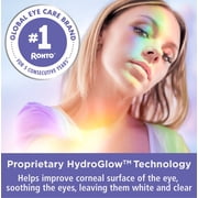Rohto Optic Glow Whitening & Lubricant Eye Drops, Brightens & Hydrates Eyes, 0.4 fl oz