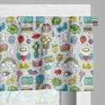 thumbnail image 5 of Ambesonne Retro Valance & Curtain, Pop Art Cartoon Pattern Art, 55"x24", Multicolor, 5 of 6