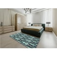 thumbnail image 4 of Ahgly Company Indoor Rectangle Patterned Blue Moss Green Area Rugs, 5' x 7', 4 of 6