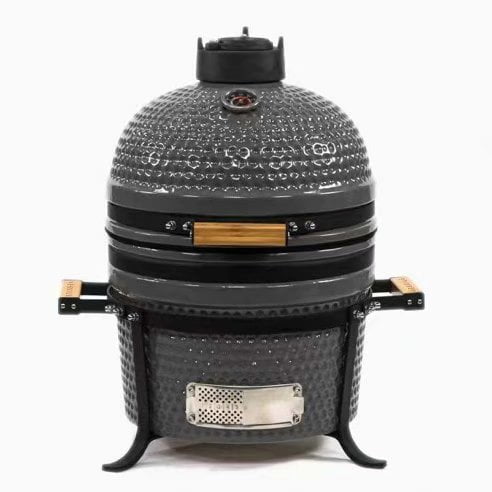 VIK 15 Inch Kamado Grill, Ceramic Charcoal Egg Grill, Multifunctional Outdoor Grill for BBQ, Camping Picnic, Black Walmart.com