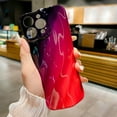 thumbnail image 2 of Compatible with iPhone 14 Pro Max Water Ripple Case, Cute Gradient Color Aesthetic Wave Shape Soft Camera Protective Phone case for iPhone 14 Pro Max Women Girls Black Red, 2 of 12