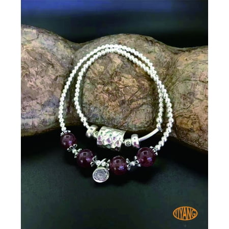 Handmade 925 sterling silver natural strawberry quartz boutique bracelet for wowan