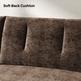 thumbnail image 6 of COPIAE 84.5 Inch Loveseat Sofa, Modern Couch and Sofa, Feather-tip armrest design, Sturdy and Easy Installation, Small Sofa for Living Room Bedroom Office and Apartment, Chenille Fabric,Dark Brown, 6 of 13