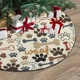thumbnail image 3 of FMSHPON Dog Paw Brown Color Xmas Christmas Tree Skirt Stand Mat for Holiday Party Decoration Indoor Outdoor 36 inches, 3 of 3