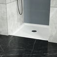 thumbnail image 5 of 36'' Square Shower Base White ABS, high-gloss,Centered Drain 3 Splash Guard, 5 of 7