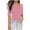 Pink, variant on Staron Women Basic Round Neck 3/4 Sleeve Solid Casual Comfy Slim Tops Tshirt Soft Summer Fashion Top, Black XXL