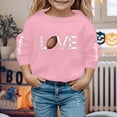 thumbnail image 2 of QITESHIPIN Girls Football Print Pullover Hoodie Long Sleeve Sport Theme Casual Comfortable Sweatshirt Pink,9-10 Years, 2 of 4
