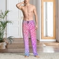 thumbnail image 2 of Pofeuu Colorful Glitters Print Men's Pajama Pants, Soft Lounge Pajama Pants with big pockets for Men Plaid Pj Bottoms-Large, 2 of 6