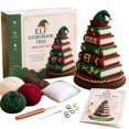thumbnail image 2 of Christmas Crochet Kit for Beginners, DIY Storybook Stacked‑Book Ornament Craft Set, with Yarn, Hook, Stuffing & Instruction Booklet, Holiday Hand‑Made Decor Gift for Craft Lovers, 2 of 5