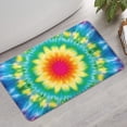 thumbnail image 2 of Colorful Tie Dye Blossom Pattern Bathroom Rugs Mat,Non Slip Microfiber Bathroom Rug,Rubber Backing,Soft Bathroom Mats for Bathroom Floor,Tub and Shower,17x30in(43x75cm), 2 of 4