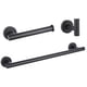 thumbnail image 1 of Juego de 3 accesorios de baño de pared de color negro: gancho para bata, soporte para papel higiénico de pared, aro para toalla, toallero de 16", accesorios de baño, toallero., 1 of 1
