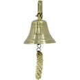 thumbnail image 2 of Brass Nautical Brass Bell Ship Bell Doorbell Small Bell US Navy Clock Indian Bells Hanging Bell Brass Bell for Sale Wall Mounted Bell (5 Inch Dia), 2 of 3