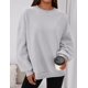 thumbnail image 3 of Buzo PRETTYGARDEN Oversized Cuello Redondo Manga Larga Gris XL, 3 of 6