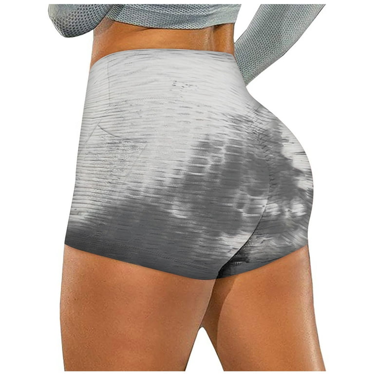 fvwitlyh Yoga Pants for Women plus Size Pants Women Wrinkled Biker Shorts  Pockets Womens Textu Yoga Pants High Waist 