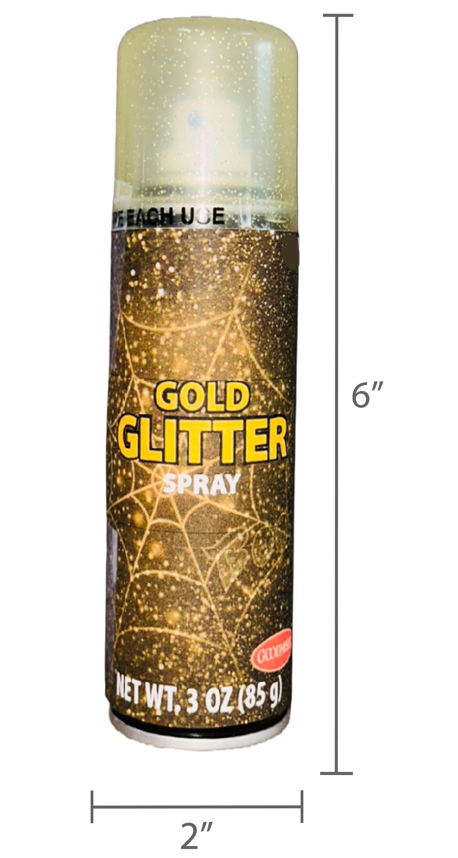 Glitter Hair Spray, Gold, Halloween Accessory, 3oz, by Goodmark