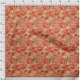 thumbnail image 4 of oneOone Rayon Dark Peach Fabric Tropical Leaf Sewing Craft Projects Fabric Prints By Yard 56 Inch Wide, 4 of 5