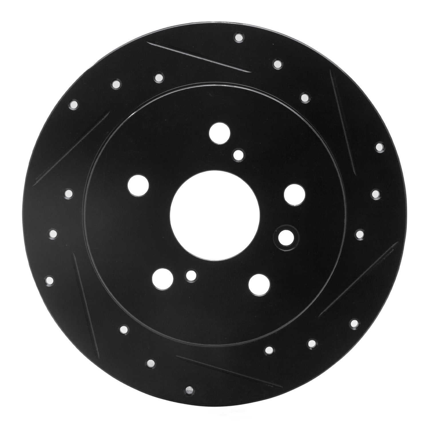 Dynamic Friction Company 633-76079R DFC Brake Rotor - Drilled And Slotted - Black
