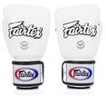 thumbnail image 4 of Guantes de boxeo Fairtex BGV1BR para muay thai, transpirables, 16 oz, blancos, 4 of 5