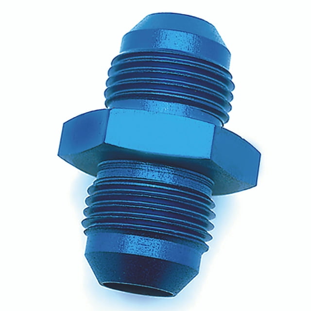 SpeedFX Coupler Fitting 560615 -6AN Flare Union; Anodized Aluminum; Blue; Single