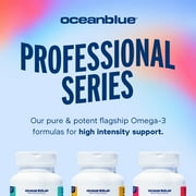 OceanBlue Professional Omega-3 2100 with CoQ10, 90 Count, 30 Servings, Triple Strength Fish Oil for Cognitive Support, Burpless, Gluten-Free