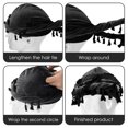 thumbnail image 3 of DODAMOUR Velvet Satin-Lined Durag and Halo Turban Wrap for Men and Women, Black, 3 of 6