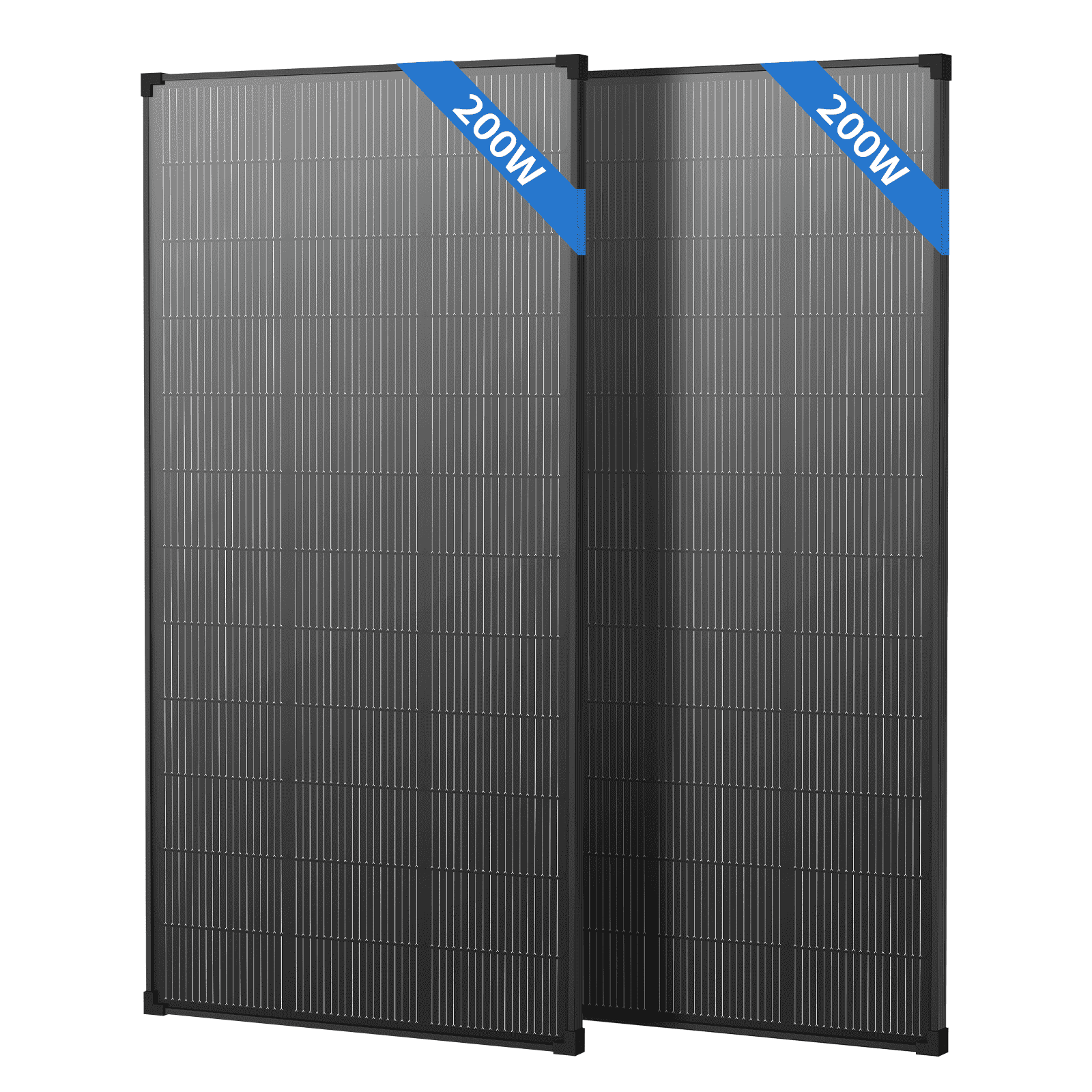 AeternaSol 400W N-Type 18BB Mono Solar Panels (2×200W), 25% High Conversion Efficiency, IP68 Waterproof, 12V/24V Battery System for RV, Marine, Farm, Off-Grid Homes