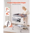 thumbnail image 2 of VEVOR Cambiador de pañales plegable para bebe con cesta lateral y ruedas, color gris claro, 2 of 9