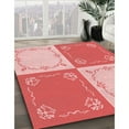 thumbnail image 3 of Ahgly Company Machine Washable Indoor Rectangle Transitional Flamingo Pink Area Rugs, 6' x 9', 3 of 7