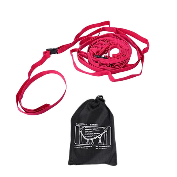 Cuerda de cordón para tienda de campaña al aire libre, tendedero multifunción, equipo resistente al viento rojo