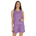 thumbnail image 1 of Bimba Solid Schiffli Top & Short Nightwear Set For Womens Casual 2 pcs Sexy Lounge Sleepwear Set, 1 of 7