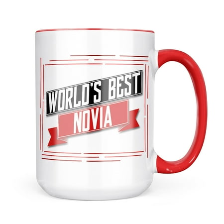 

Neonblond Worlds Best novia Mug gift for Coffee Tea lovers
