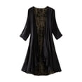 thumbnail image 2 of Neewe Women Cardigan Summer Long Sleeve Ice Silk Patchlace Knitwear Elegant Thin Air-Conditioning Sunscreen Shirt Tops, 2 of 5